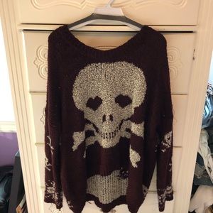 Skull knit sweater